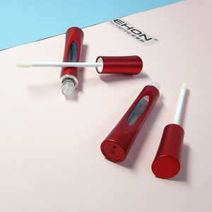 New Arrival Private Brand Luxury <b>Red</b> 5ml Lip Gloss Container Hollow Design PETG Empty Lip Oil Bottle Cosmetic Packaging - Product Image 3