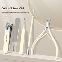 Kit de coupe-cuticules et coupe-ongles en acier inoxydable, pince à cuticules, repousse-cuticules, lime à ongles, étui en cuir haut de gamme, outils de manucure complets