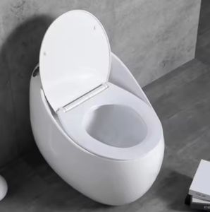 모던 럭셔리 호텔의 일체형 세라믹 계란형 계란 화장실 더블 플러시 일체형 바닥 실장 구조 - Product Image 4