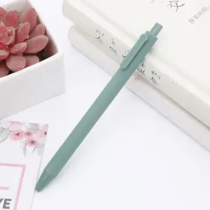 Retractable Ballpoint Pen With Logo Multicolor Macaron Promotion Plastic Morandi Gel Ink Pen Custom Logo For Gift