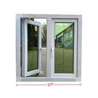 Ventanas de Impacto 37x38 con Mosquitera Magnética, Marco de PVC, Material Plástico, Tipo Persianas Enrollables para Casas Contenedor, Resistentes a Huracanes