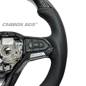 Nhà Máy bán hàng trực tiếp Chất lượng cao đen sợi carbon xe tay lái chấp nhận bất kỳ tùy biến cho Volkswagen MK5 MK6 MK7 MK8 - Product Image 4