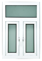 Diseño europeo Upvc Casa Ventana Aislamiento térmico Blanco Doble acristalamiento Columpio Pvc Ventana Ventanas abatibles