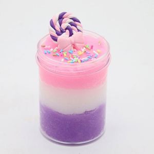 Jouets éducatifs tendance 2019 pour enfants, boue de cristal arc-en-ciel, slime en coton et soie DIY en forme de sucette - Product Image 5