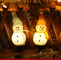 Lampe solaire extérieure étanche pour pelouse, décoration de Noël pour cour, lampe bonhomme de neige solaire, best-seller transfrontalier
