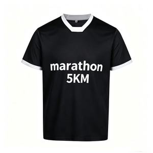 Camiseta de running personalizada barata con logo para maratón, publicidad, impresión 3D, 100% poliéster, camisetas en blanco para sublimación - Product Image 1