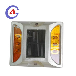 Réflecteur solaire de circulation, feux de chaussée solaires à LED pour allées, clignoteur routier - Product Image 1