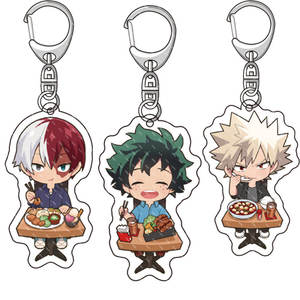 Porte-clés en acrylique <span class=keywords><strong>My</strong></span> <span class=keywords><strong>Hero</strong></span> Academiaed avec pendentif porte-clés Izuku Midoriya et Shoto Todoroki Design Anime pour les fans Cadeau en gros - Product Image 1