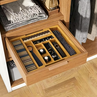 Organisateur de tiroir extensible en bambou - Plateau à couverts de cuisine, support à ustensiles, boîte de rangement pour couverts, logo personnalisé, vente en gros