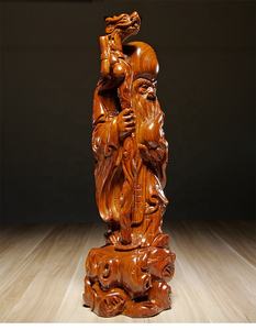 รูปปั้นฟู่ลู่ชิว ศิลปะฮวงจุ้ย<span class=keywords><strong>จีน</strong></span>โบราณ ทำจากไม้พะยูง สื่อถึงอายุยืน ความมั่งคั่ง ความสุข และการเจริญรุ่งเรือง <span class=keywords><strong>แกะ</strong></span><span class=keywords><strong>สลัก</strong></span>สำหรับตกแต่งบ้านและสำนักงาน - Product Image 2