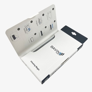 Chất lượng cao điện thoại trường hợp <span class=keywords><strong>Box</strong></span> với logo Tempered phim dễ dàng Applicator Đóng gói hộp kính bảo vệ cho điện thoại 15/16 Pro Max - Product Image 3