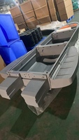 Bateau de pêche pliable en LLDPE, bateau à rames léger et rigide en PE, bateau de sport portable monté sur le toit du véhicule pour la dérive et le rafting