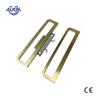 Poignée de porte coulissante mince en aluminium à bord étroit, style moderne et minimaliste, pour salle de bain, accessoires de quincaillerie, électrophorèse