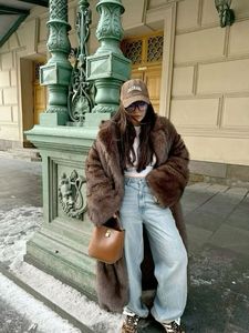 <span class=keywords><strong>Manteau</strong></span> d'hiver marron en <span class=keywords><strong>fausse</strong></span> <span class=keywords><strong>fourrure</strong></span>, <span class=keywords><strong>manteau</strong></span> <span class=keywords><strong>long</strong></span> en <span class=keywords><strong>fausse</strong></span> <span class=keywords><strong>fourrure</strong></span> à col rétro, <span class=keywords><strong>manteau</strong></span> haut de gamme en <span class=keywords><strong>fausse</strong></span> <span class=keywords><strong>fourrure</strong></span> pour femmes - Product Image 2