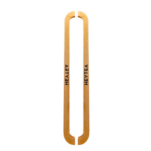 Manija <span class=keywords><strong>de</strong></span> puerta <span class=keywords><strong>de</strong></span> vidrio <span class=keywords><strong>de</strong></span> madera <span class=keywords><strong>de</strong></span> nogal maciza con LOGO grabado personalizado, herrajes comerciales para tiendas minoristas <span class=keywords><strong>de</strong></span> <span class=keywords><strong>ropa</strong></span>. - Product Image 5