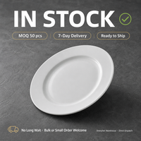 Assiettes plates en porcelaine fine personnalisées avec logo OEM, fournisseur direct d'usine pour hôtels, banquets, traiteurs, marques privées