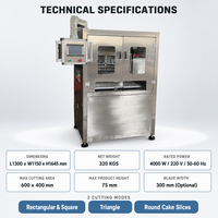 Machine à découper les gâteaux ultrasonique multifonctionnelle Wanlisonic pour gâteaux ronds, gâteaux en pain, gâteaux carrés, pour la confiserie