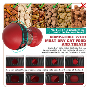 Divertido Dispensador de Comida para <span class=keywords><strong>Gatos</strong></span> en Forma de Pelota, Juguete de Rompecabezas de Alimentación Lenta con Sonido de Pájaro - Product Image 4