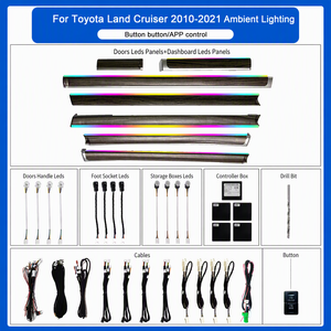 Ambienteverlichting voor auto, LED 12V drakenschub dynamische houtnerf verlichtingset voor Toyota Land Cruiser LC200 2010-2021 - Product Image 6
