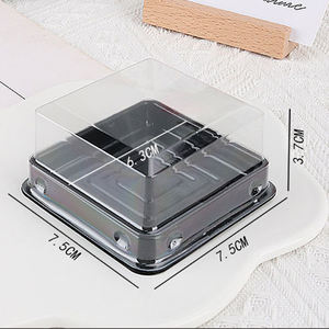 Yuxuan Caja de embalaje de exhibición desechable de plástico transparente para pastel de crema - Product Image 3