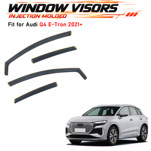 Factory Direct Injection Molded In-Channel Window Visors Rain Guards Wind Deflectors fit for Audi Q4 E-Tron 2021+ - Product Image 1