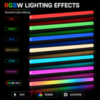Tubo RGB Programable de 24V DMX512 RGBW, Barra de Píxeles Lineal de Aluminio, Perfil de Luz para Conciertos, Escenarios, Eventos, Iluminación Arquitectónica