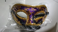 Belle Calico Avec Bord Et Eyeliner Tête Plate Cardin Mascarade Masque De Danse Peinture Halloween Robe Spectacle