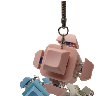 Six-button style, pink