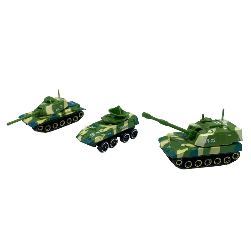 Venta caliente de juguete fundido Tanque 6 tipos de metal de los tanques 1:64 escala diapositiva de modelo de aleación tanque