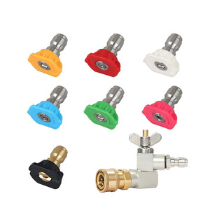Buse de lavage haute pression Sulai Machinery, raccord rapide en laiton 1/4 pouce, tête de pulvérisation multicolores pour machine de nettoyage - Product Image 5