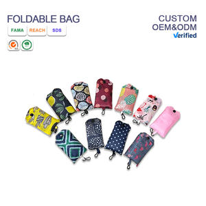 Bolsa <span class=keywords><strong>de</strong></span> compras plegable ecológica, bolsa <span class=keywords><strong>de</strong></span> mano <span class=keywords><strong>de</strong></span> nailon reutilizable, bolsa <span class=keywords><strong>de</strong></span> compras plegable <span class=keywords><strong>de</strong></span> poliéster <span class=keywords><strong>de</strong></span> <span class=keywords><strong>tela</strong></span> portátil personalizada - Product Image 5