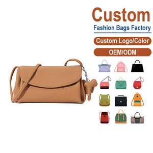 Genuine <b>Leather</b> Mini Crossbody Bag with Elephant Charm, OEM/ODM Custom Factory, Women's Chic Shoulder Purse - Product Image 1
