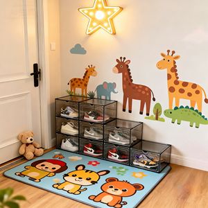 Vitrine transparente pour baskets Armoire à chaussures empilable pour baskets Stockage en gros avec porte magnétique - Product Image 4