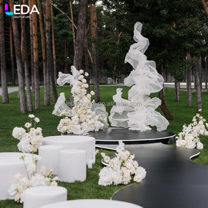 อุปกรณ์ประกอบฉากงานแต่งงานระดับไฮเอนด์ LEDA งานแฮนด์เมด ผ้าไหมออร์แกนซ่าขนาดใหญ่ สำหรับตกแต่งงานแต่งงาน งานอีเว้นท์ และเวที - Product Image 1