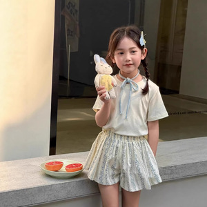 Snail Bobo Girls' Floral Pleated Shorts Summer Breathable Skirt Kids Fashion Outfit - Product Image 3