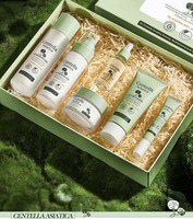 Ensemble de soins de la peau à la Centella Asiatica biologique, kit de réparation naturelle à base de plantes, hydratant, nettoyant, tonique, lotion, crème, série complète de soins de la peau