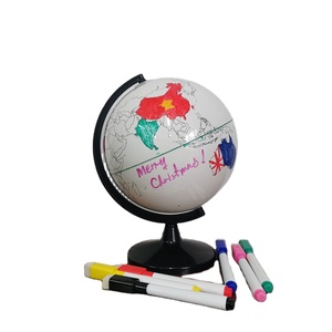 Globo terráqueo de juguete, pizarra blanca, escritura artesanal, rasca, regalo - Product Image 1