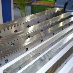 OEM kustom rak gigi bergigi roda mahkota lurus Helical dan Pinion untuk suku cadang mesin mesin Router CNC