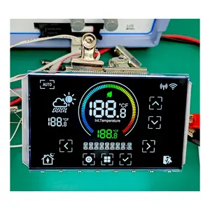 Modul Layar Segmen Kontras Tinggi Negatif Kustom Layar Latar Belakang Hitam Monokrom Kustom LCD VA Peraga Catokan N