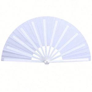 Abanico Plegable Grande Blanco Personalizado para Festivales con Logotipo, 13 Pulgadas - Product Image 1