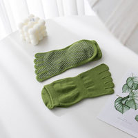 Chaussettes à cinq doigts en coton avec logo personnalisé, 5 doigts, antidérapantes, classiques, chaussettes à cheville pour femmes