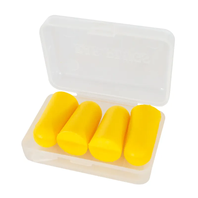 Sound noise proof pink yellow one color SNR 35dB soft foam earplugs