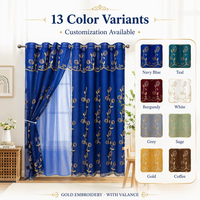 Rideaux de fenêtre transparents brodés à œillets avec cantonnière, double couche, pour chambre et cuisine, vente en gros, usine de rideaux