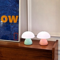 Nueva Lámpara de Mesa Recargable con Forma de Hongo, Control Táctil, Protección Ocular, Luz Ambiental Decorativa de ABS para Dormitorio, Escritorio, Luz Nocturna