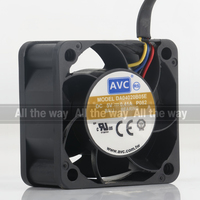 Nouveau ventilateur de refroidissement AVC 12V 24V 48V DC 5V 0.41A AC EC 4020 40X40X20MM 4CM à quatre fils PWM pour contrôle de la température du processeur, onduleur DA04020B05E