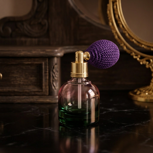 Flacon pulvérisateur de parfum en verre coloré de 10 ml, pompe à air vintage, atomiseur de parfum rechargeable pour emballage cosmétique - Product Image 4