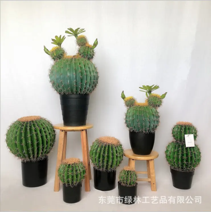 Grote Kunstmatige Cactus Bal/Fakes Echinopsis Tubiflora/Kunstmatige Cactus Bonsai Voor Bruiloft Decoratie