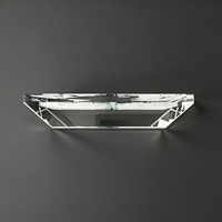 Plaque en cristal K9 trapézoïdale Neelpure 199478 gravée au laser avec un design de carte du monde pour cadeau d'entreprise
