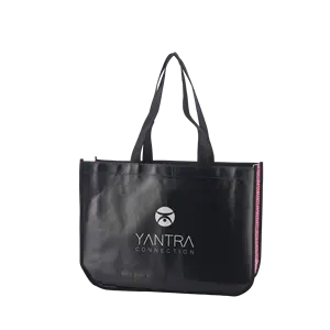 Factory Supplied Customized Eco-Laminated Curved Corners Non-Woven Tote Bag Waterproof Reusable Market OEM Available PP Printed