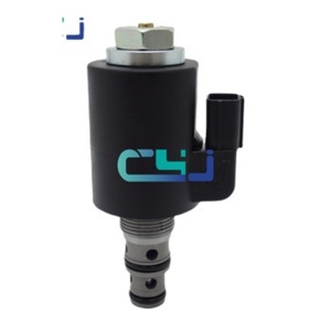 โซลินอยด์วาล์ว 24V รุ่น KWE6K22 G24D16B วาล์วหยุด สำหรับอะไหล่เครื่องจักรรถขุด SK200 หมายเลข 3855361040 - Product Image 1